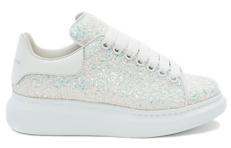 (WMNS) Alexander McQueen Oversized Glitter Sneaker 'Silver' 558944W4SA18316 - 2