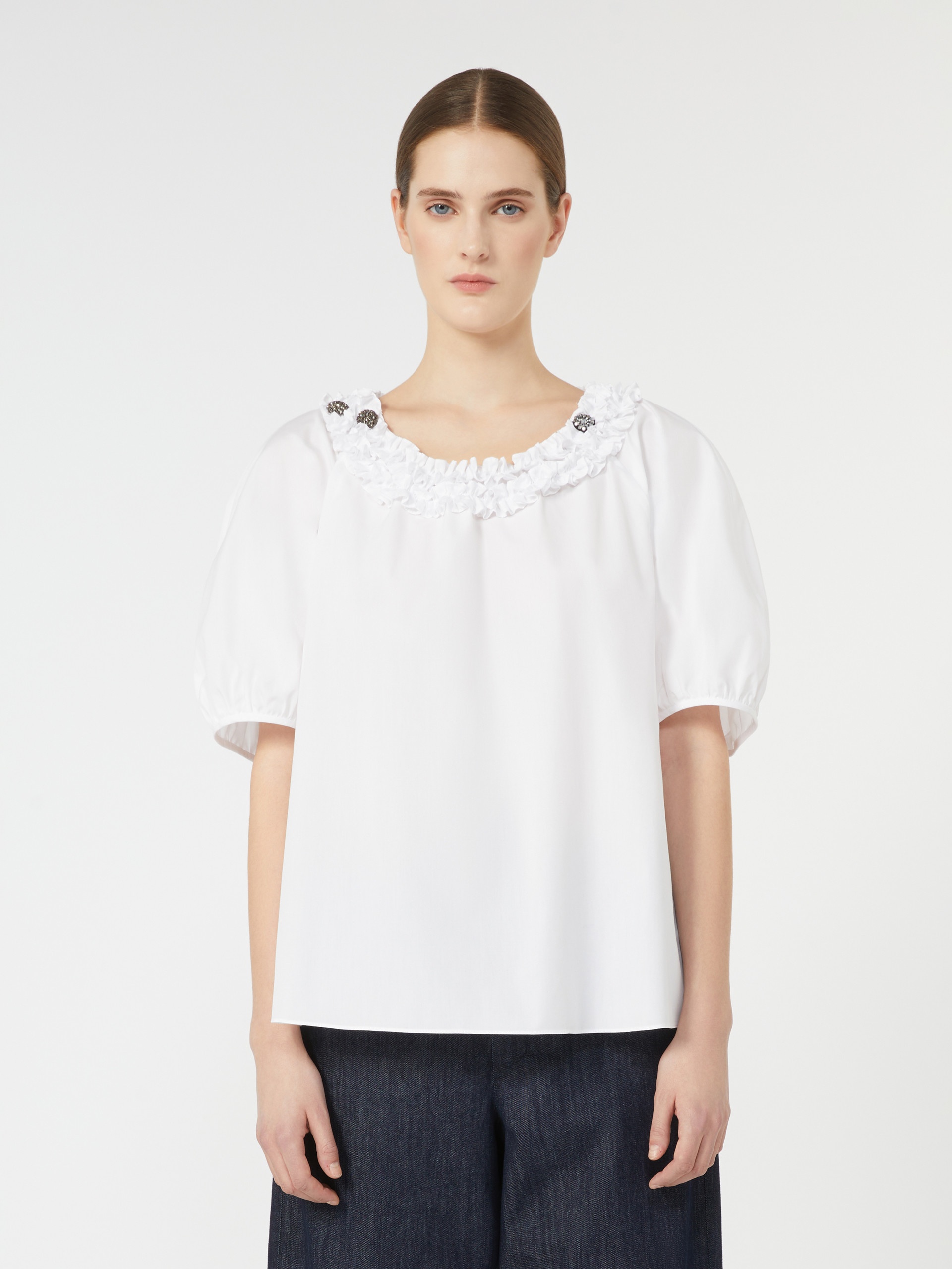 ORIANA Cotton poplin blouse - 3