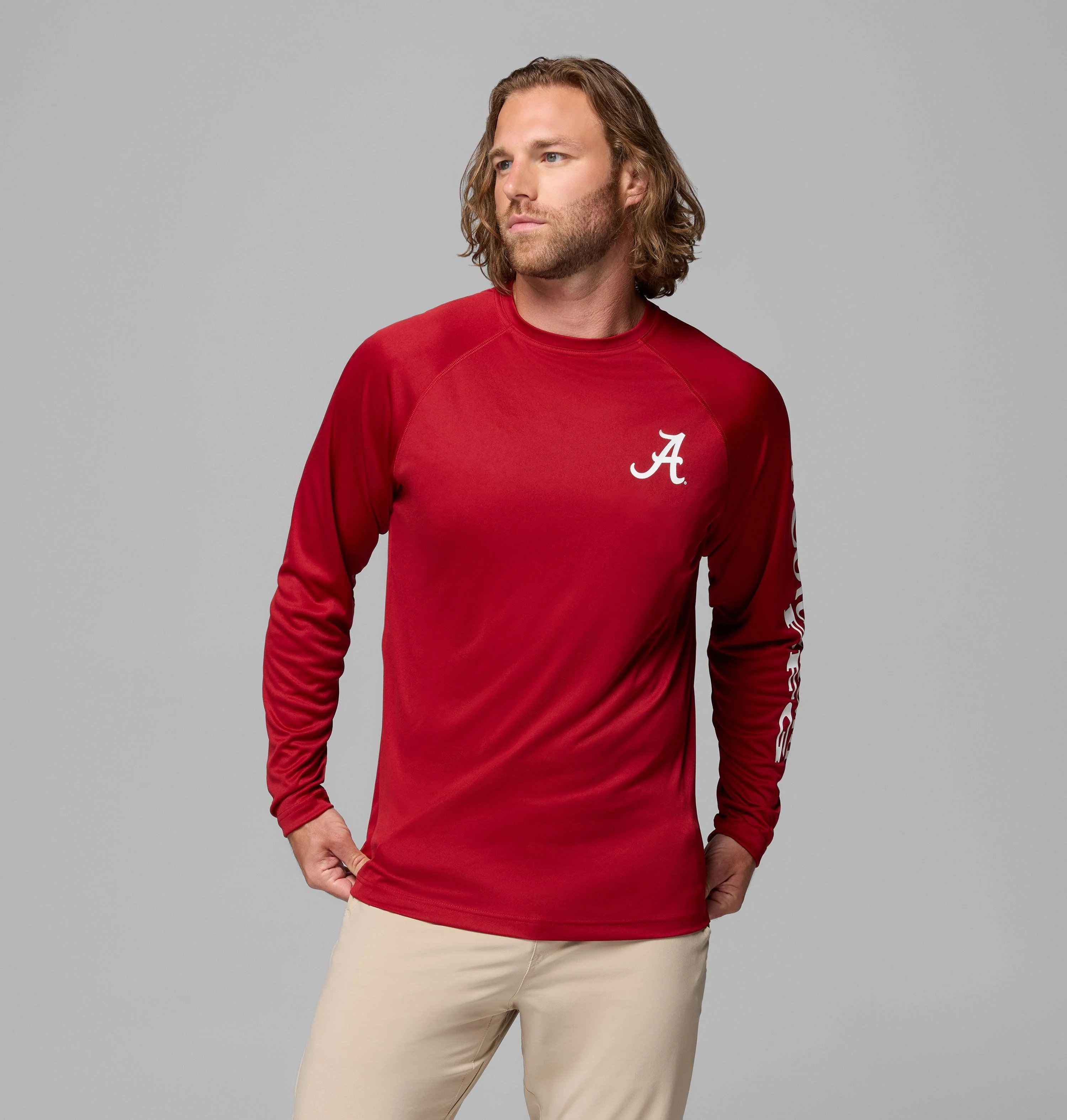 Men's Collegiate PFG Terminal Tackle Long Sleeve Shirt - Alabama - 1