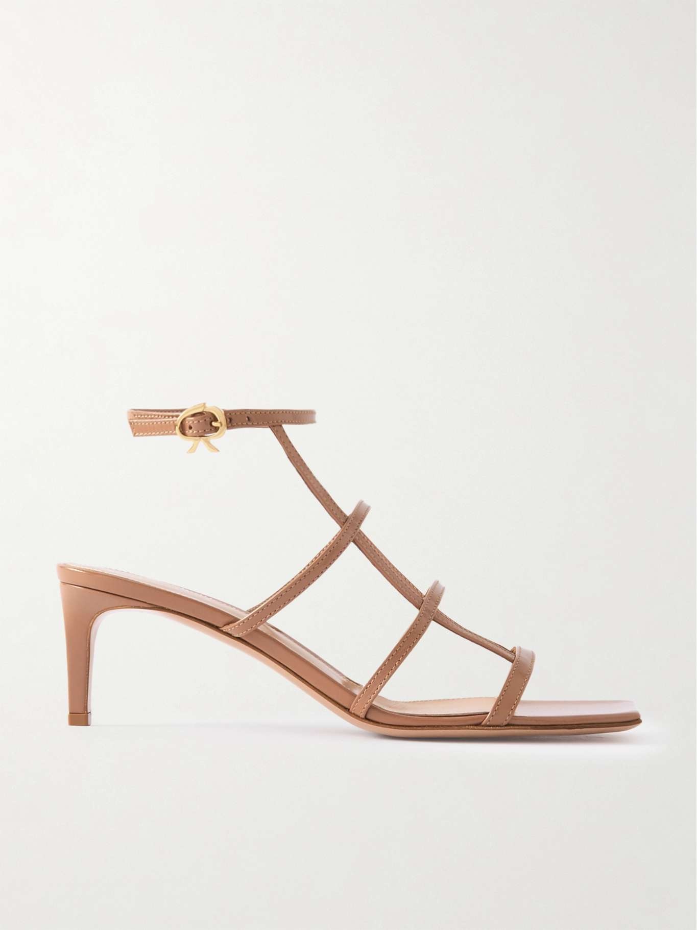 55 glossed-leather sandals - 1