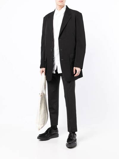 Yohji Yamamoto single-breasted wool blazer outlook