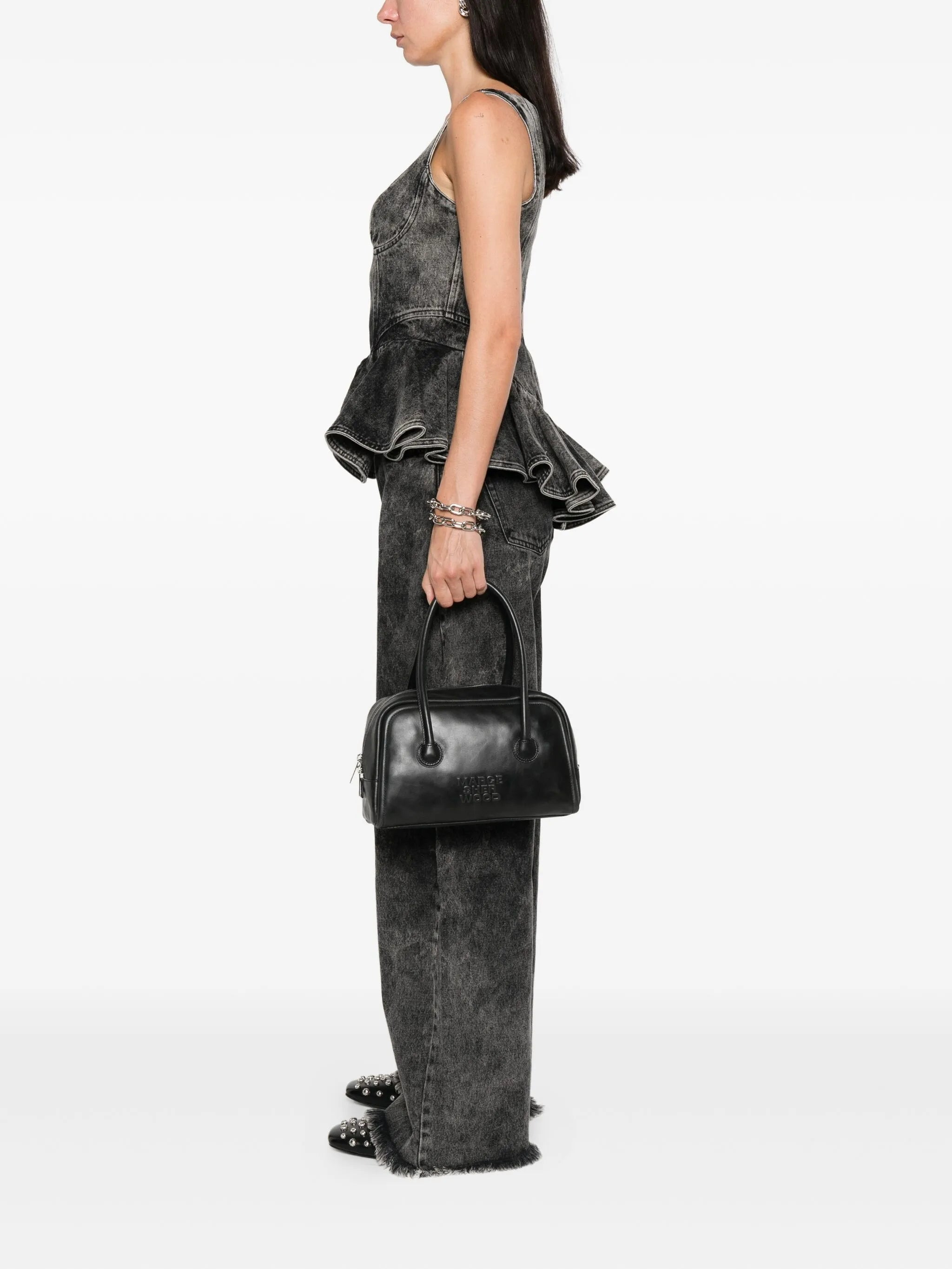 Margesherwood Embossed-logo Top-handle Tote Bag - 3