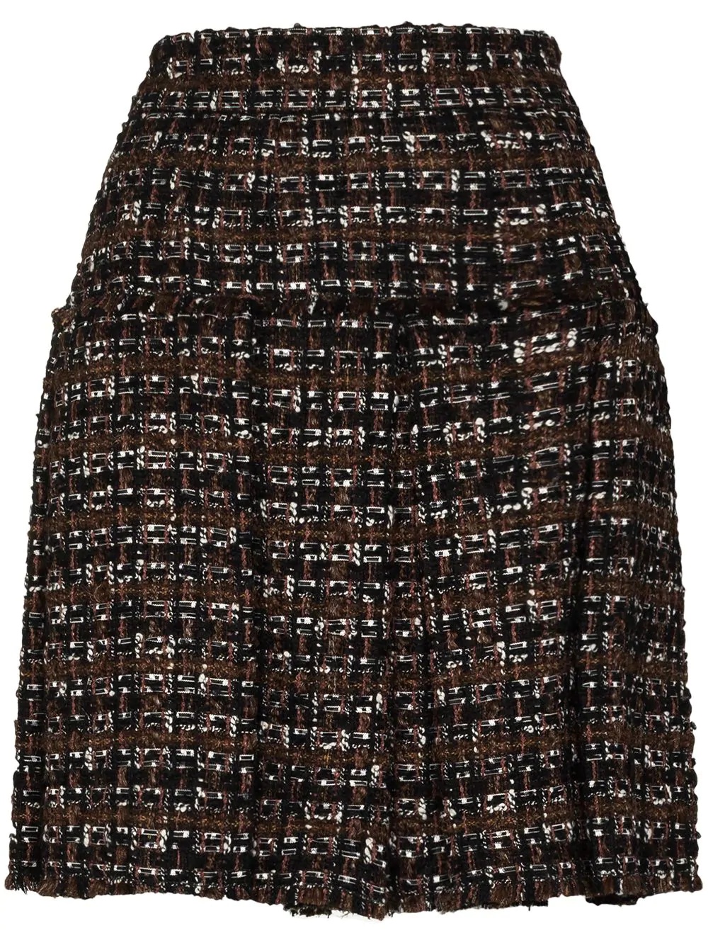 pleated tweed skirt - 1