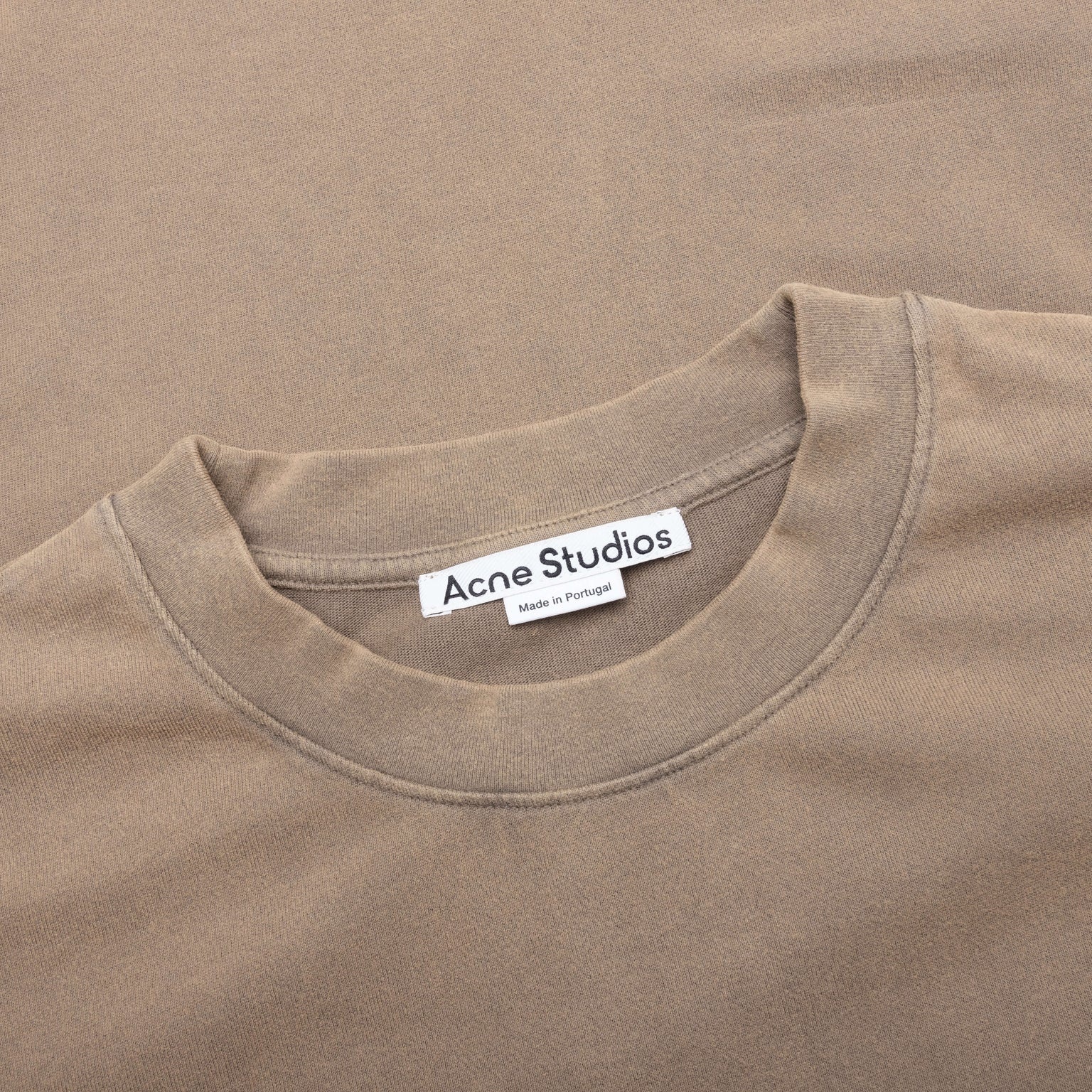 GARMENT DYED CREW NECK T-SHIRT FN-UX-TSHI000018 - TAUPE BROWN - 3