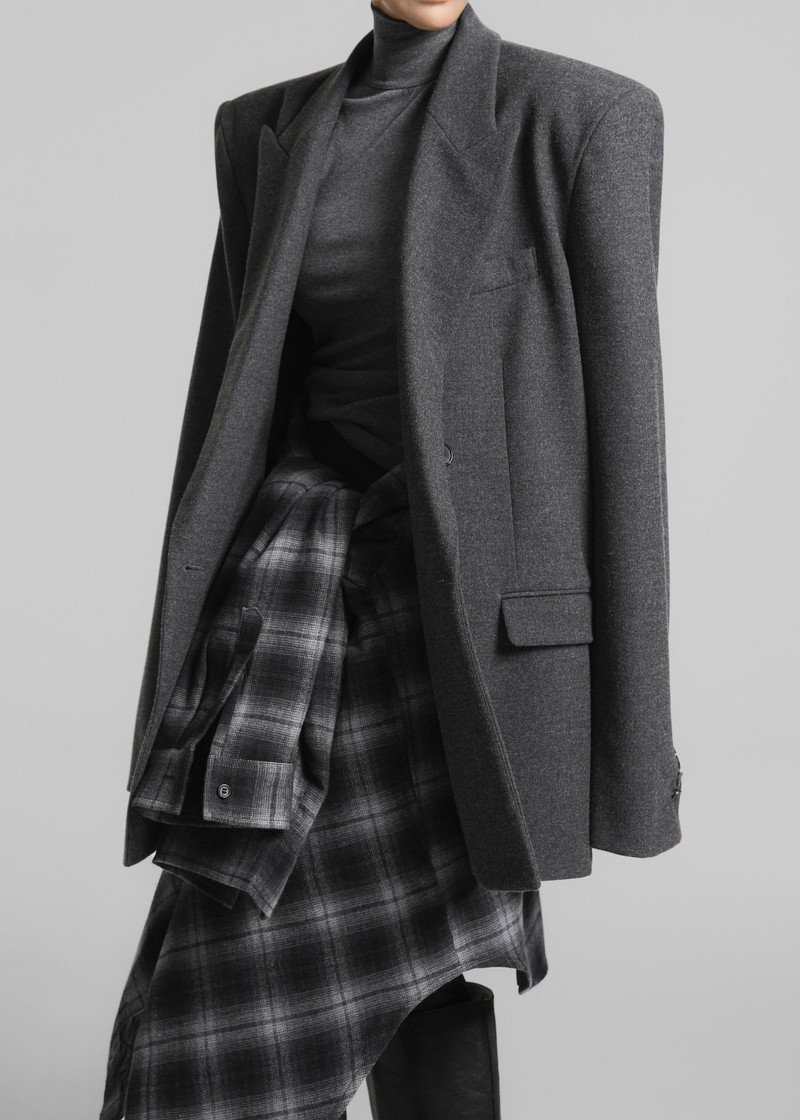 Helka Flannel Quilted Shirt - Charcoal 11