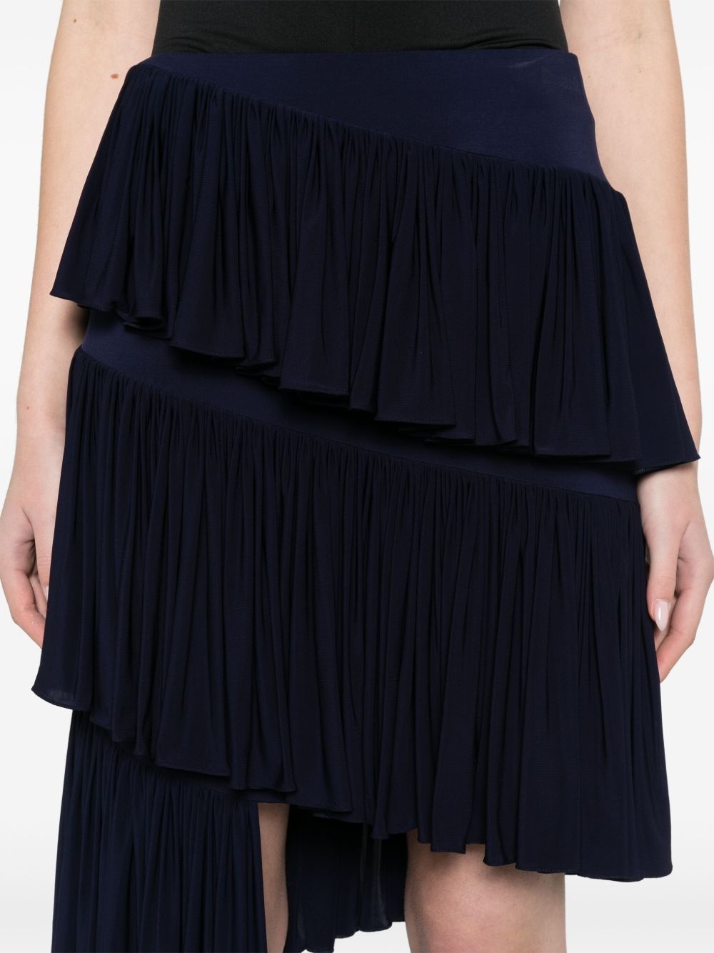 spiral jersey mini skirt - 5