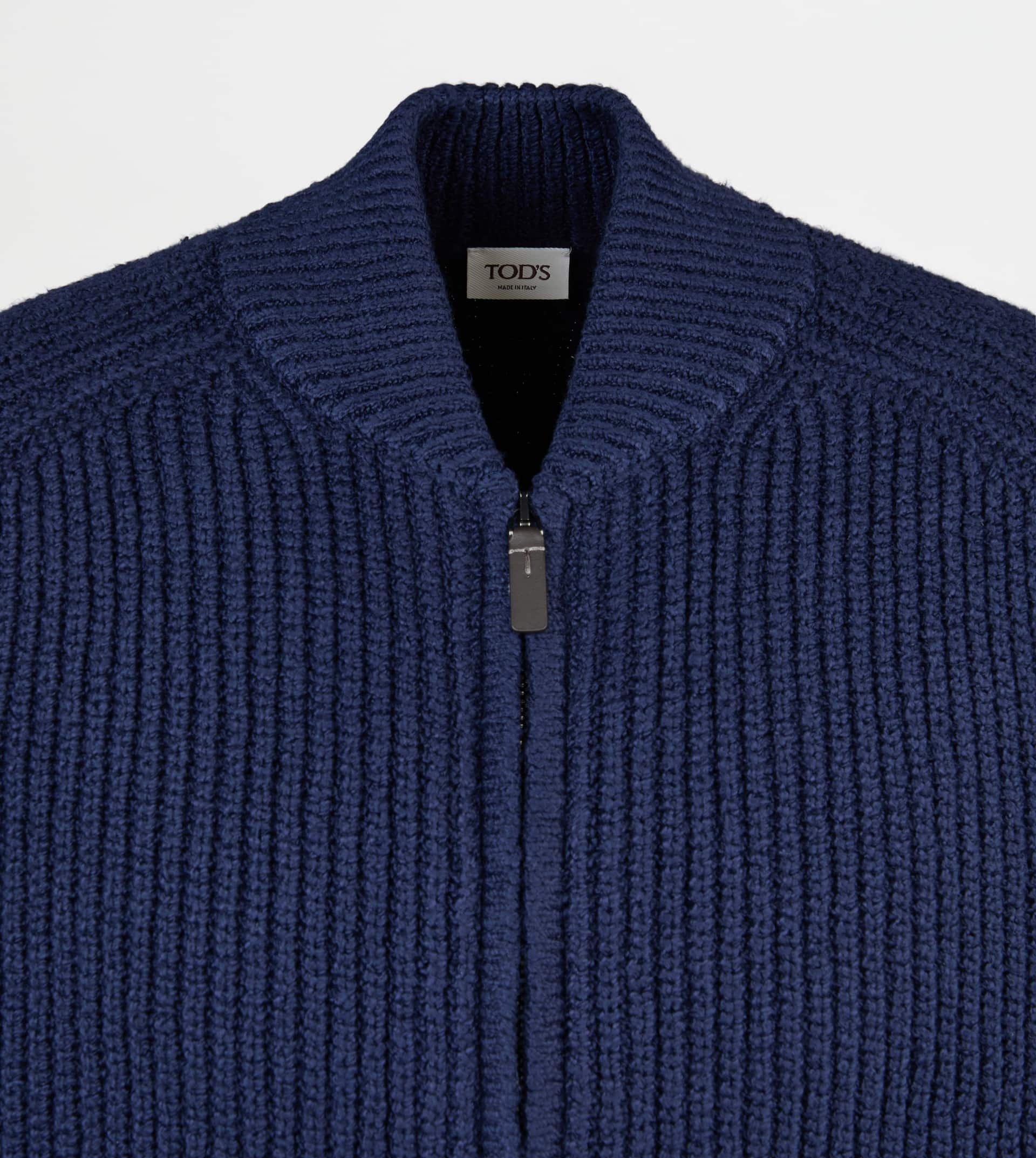 CARDIGAN IN COTTON - BLUE - 2