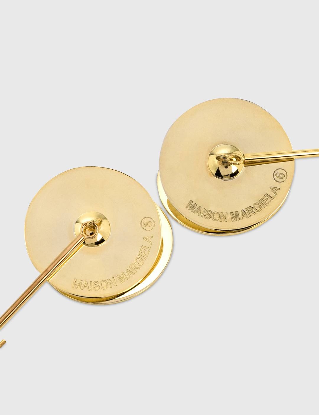 Round Plate Drop Earrings - 4