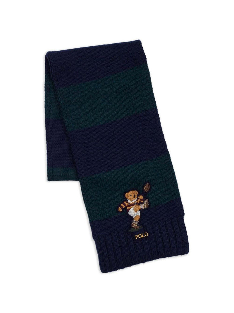 Rugby Polo Bear colourblock scarf 1
