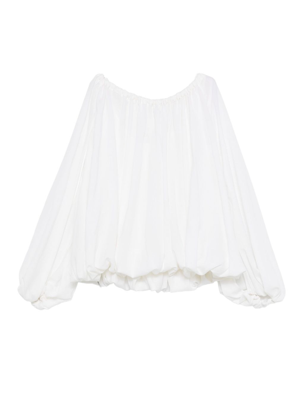 balloon-sleeve gathered top - 2