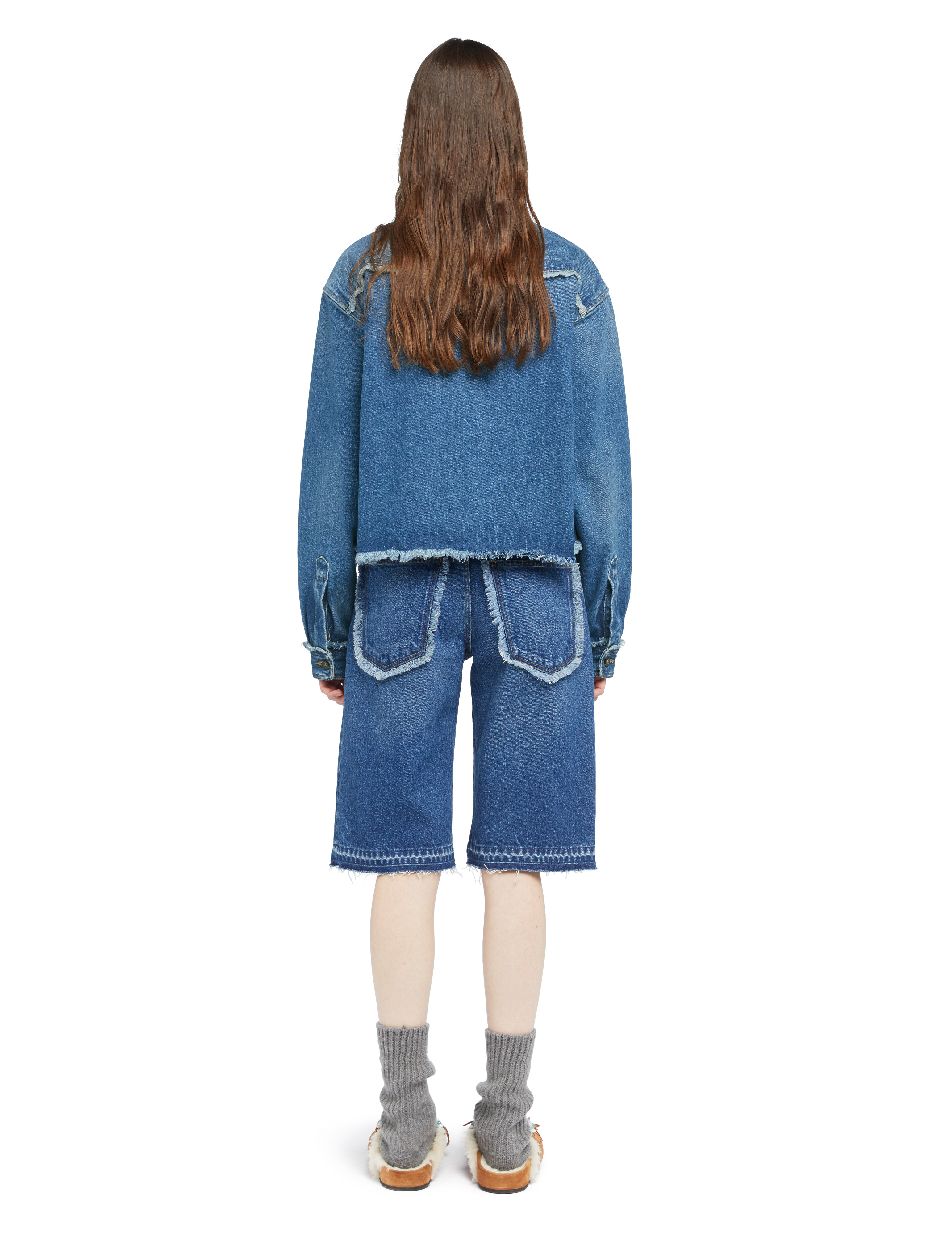 Pacific Roads Cropped Denim Shirt - 6
