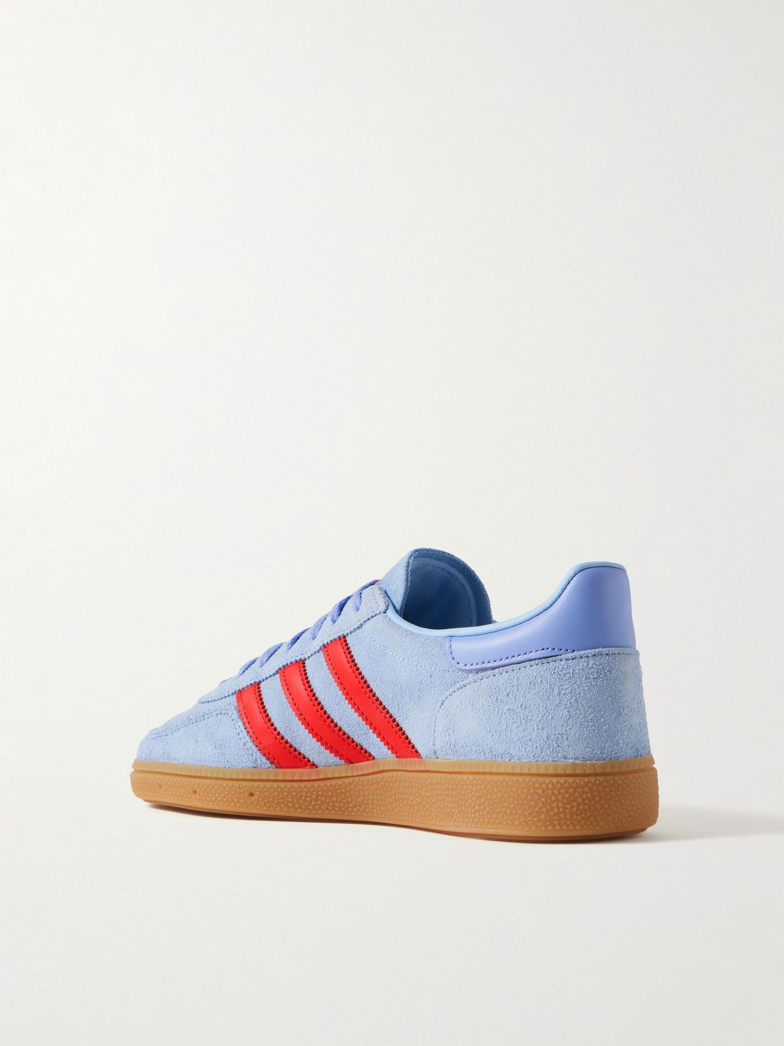 Handball Spezial Leather-Trimmed Suede Sneakers Light blue - 4