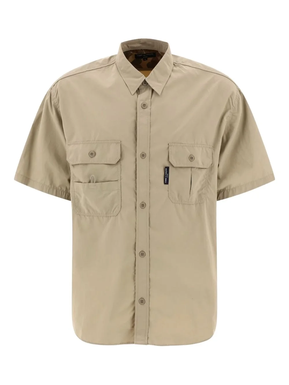 flap-pocket short-sleeved shirt - 1