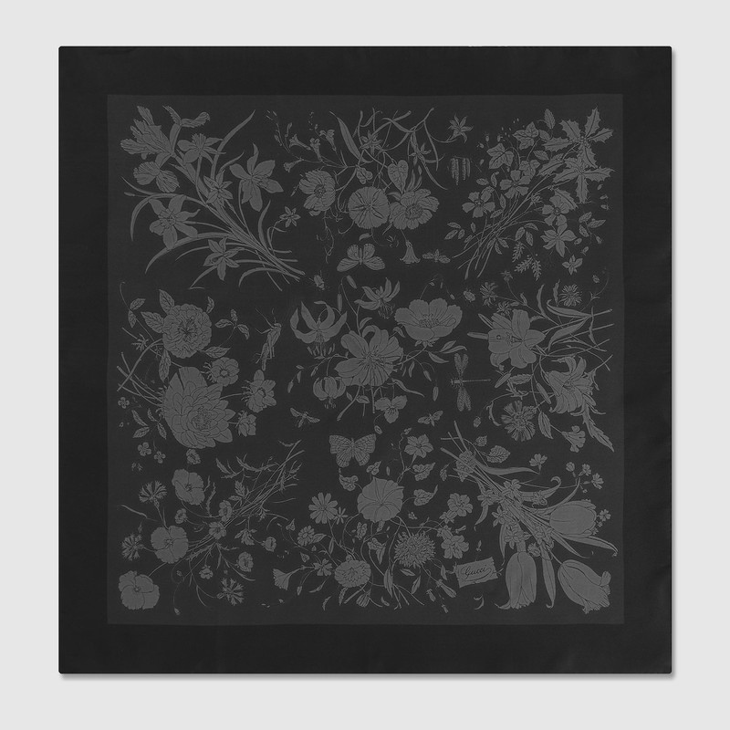 Printed silk twill carré 1