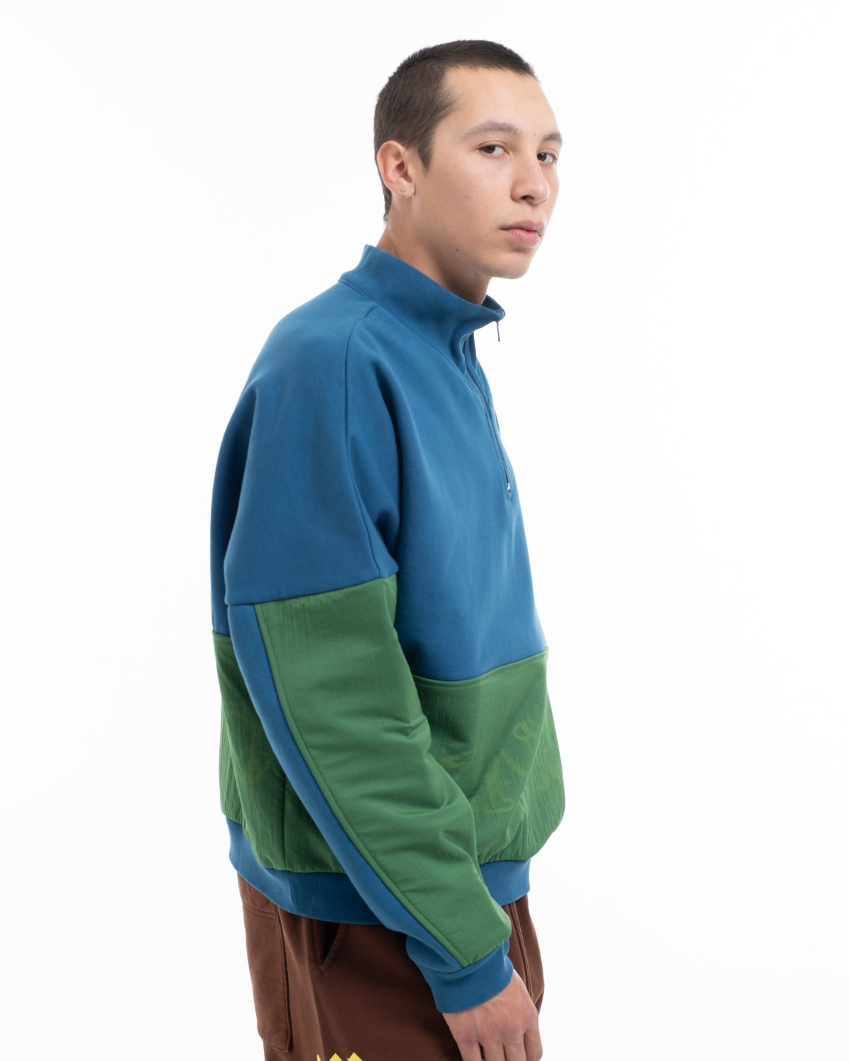 Sinister Screw Overlay Half Zip Fleece - Mallard Green - 7