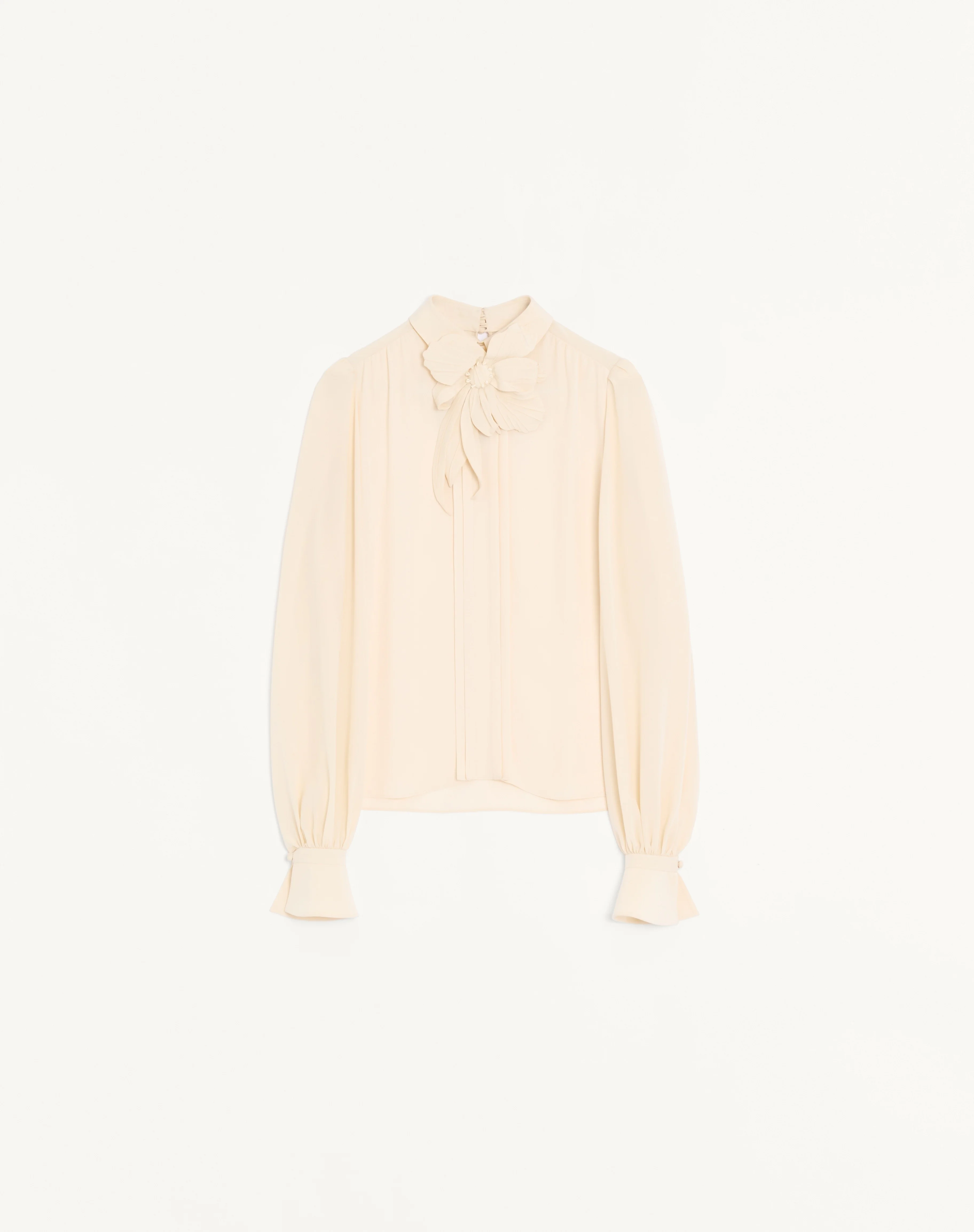 EMBROIDERED CREPE DE CHINE TOP - 1