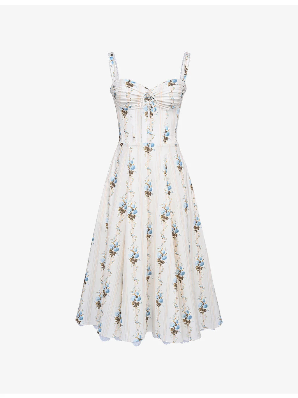Rosalee Floral-Print Stretch-Cotton Midi Dress - 1