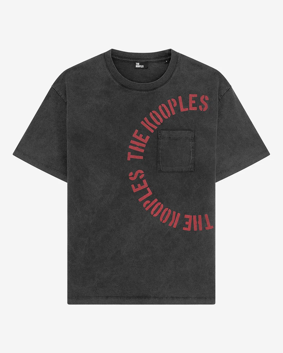 T-SHIRT WITH GREY SCREEN PRINT - 1
