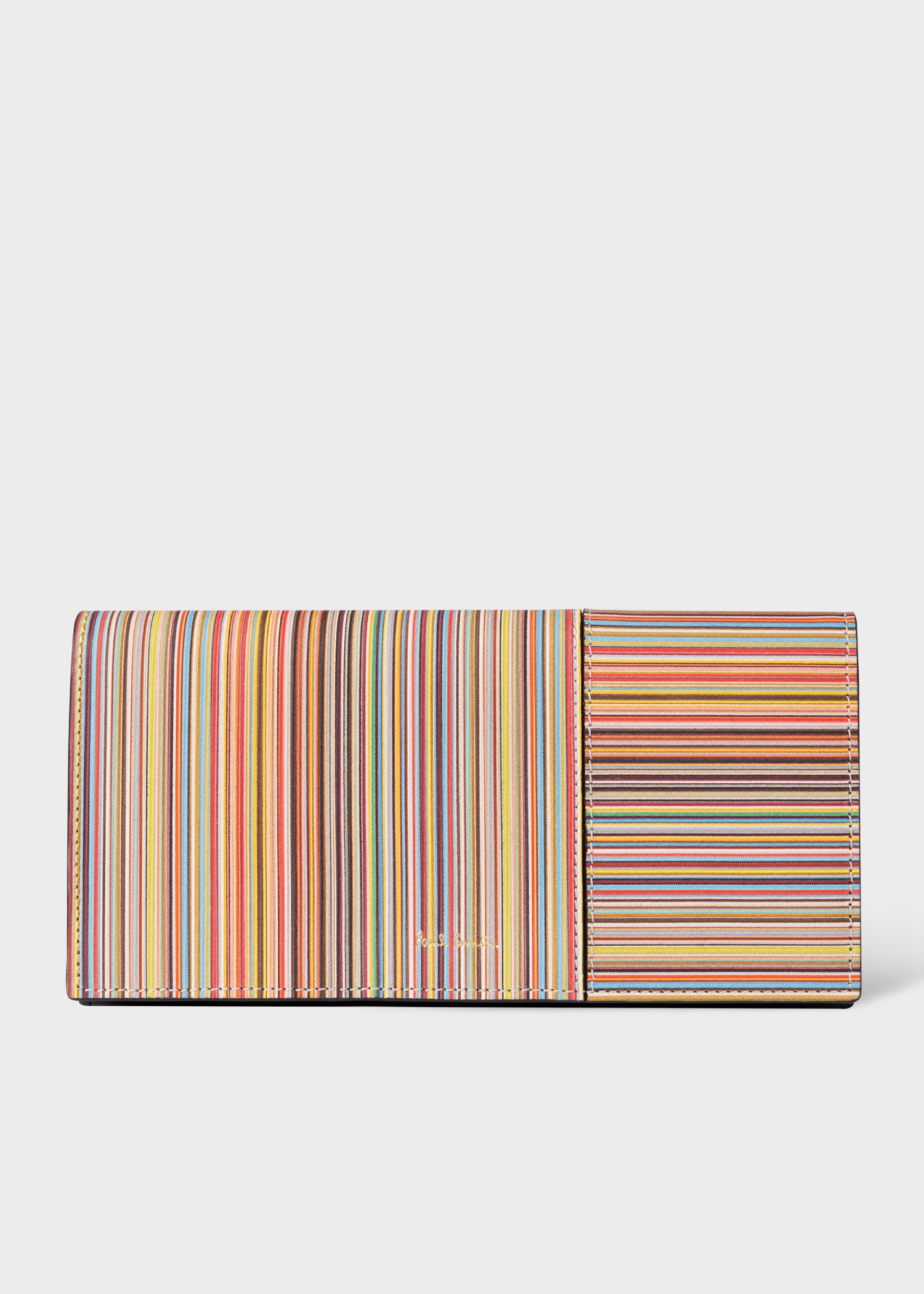 Women's Leather 'Signature Stripe' Tri-Fold Purse - 1