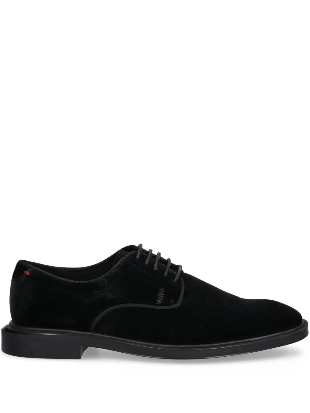 velvet lace-up derby shoes - 1