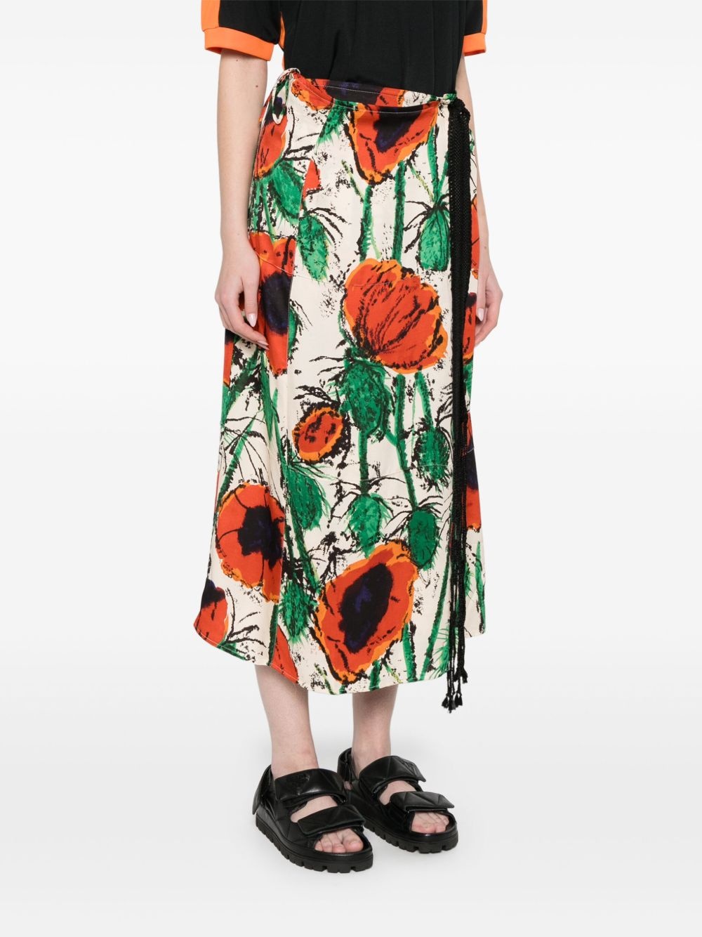 wrap midi skirt - 3