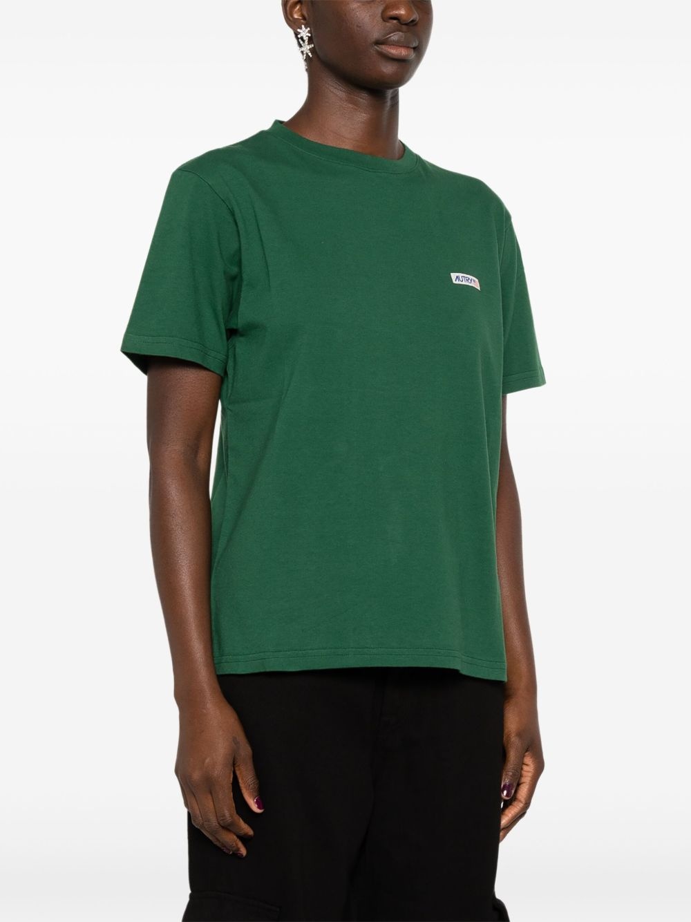 logo-tag cotton T-shirt - 3