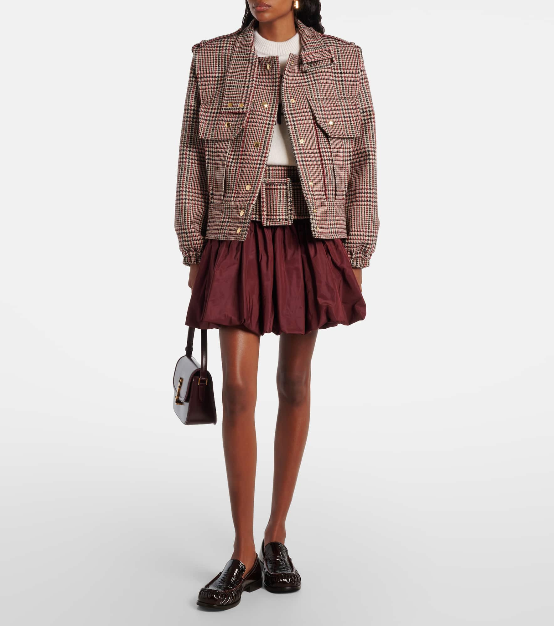 Checked virgin wool jacket - 2