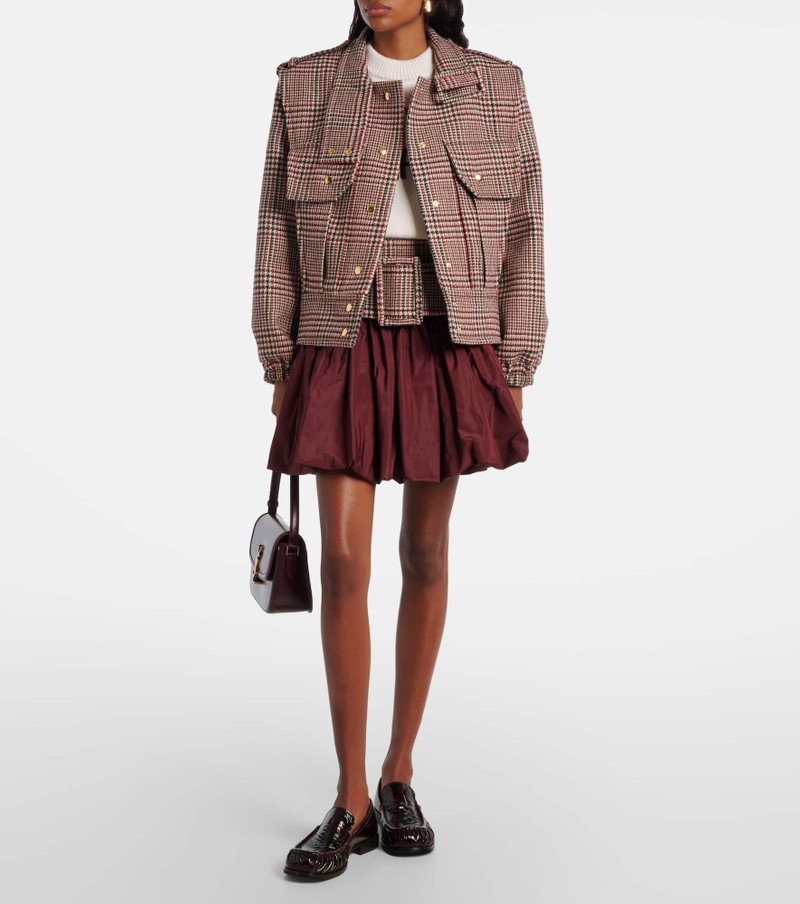 PATOU Checked virgin wool jacket outlook