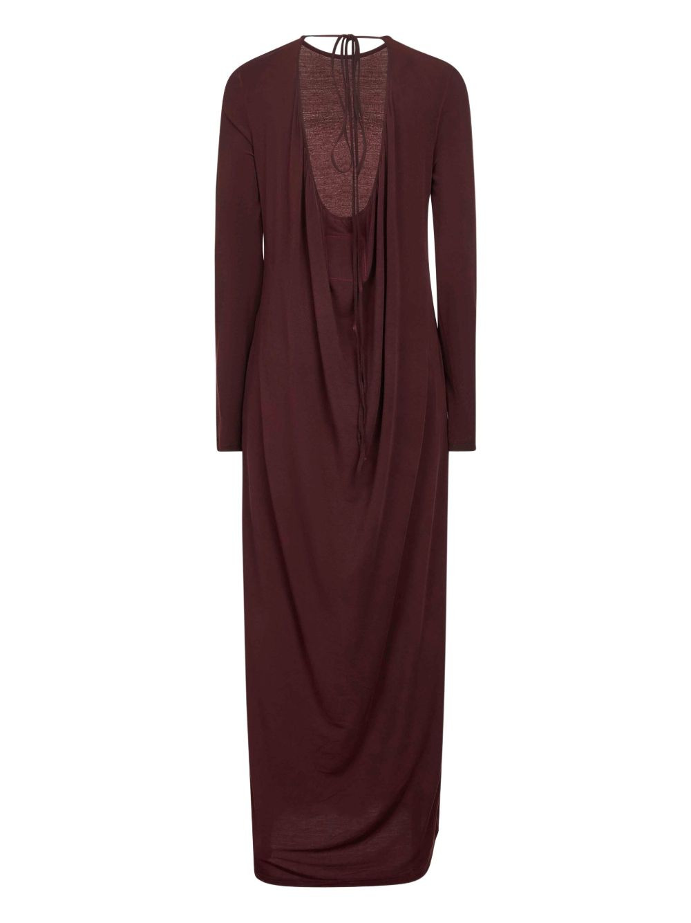 neck-tie maxi dress - 2