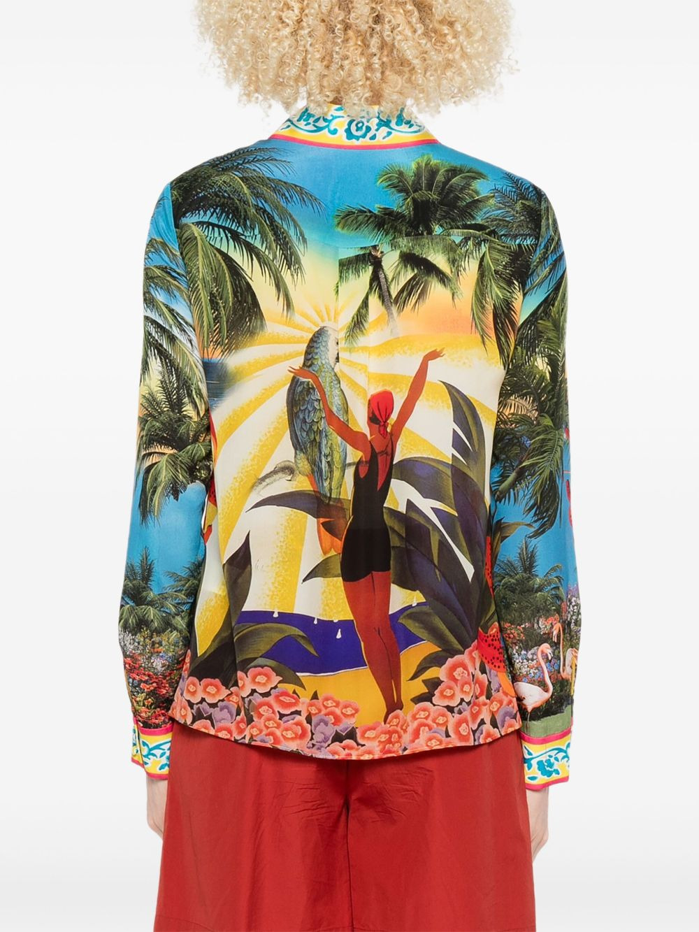 Willa tropical-print silk shirt - 4