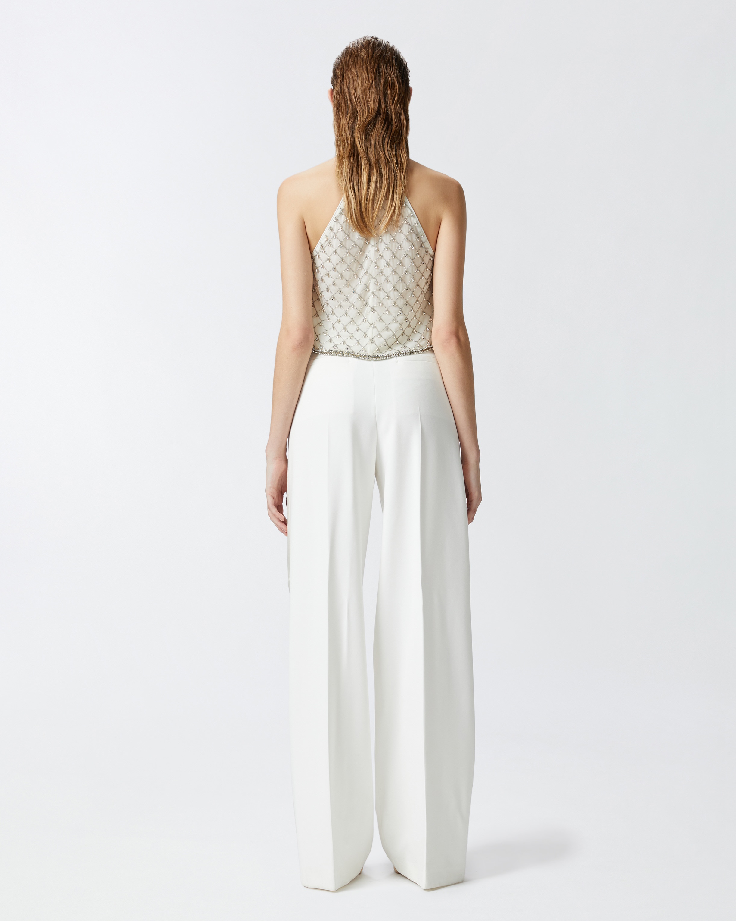 ELEGANT TROUSERS WITH SHINY SIDE BAND - 4