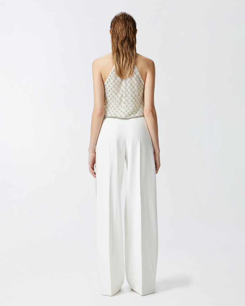 ELEGANT TROUSERS WITH SHINY SIDE BAND 4
