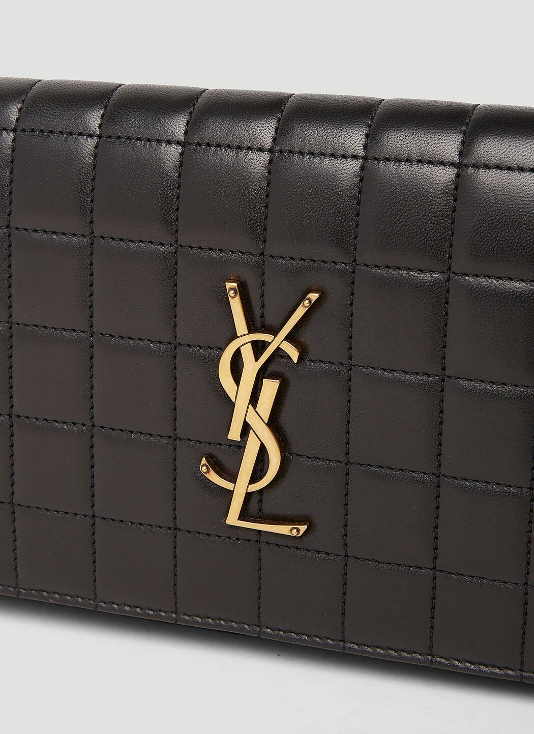 Saint Laurent Women Cassandre Matelassé Carré Chain Wallet - 5