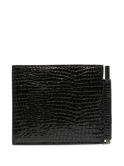 TOM FORD lizard skin-effect leather wallet outlook