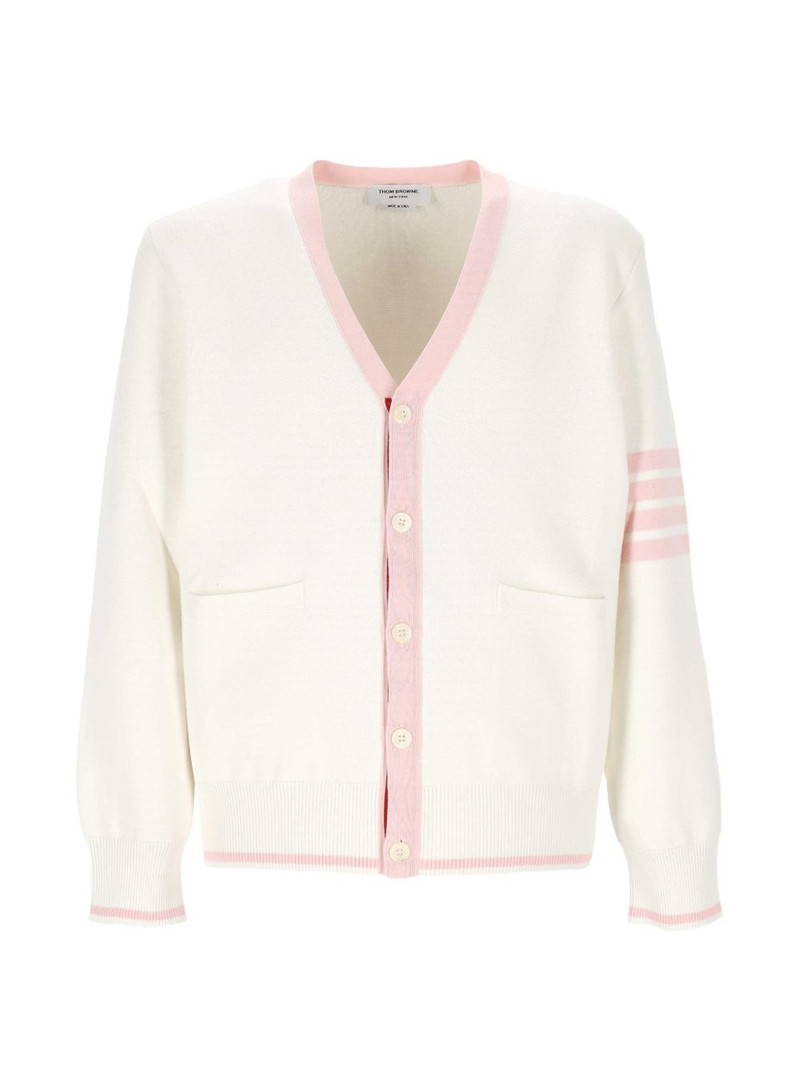 4-Bar V-neck cardigan 1