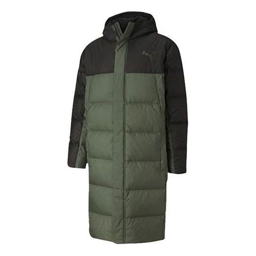 PUMA Long Oversized Down Jacket 'Green Black' 585403-64 - 1