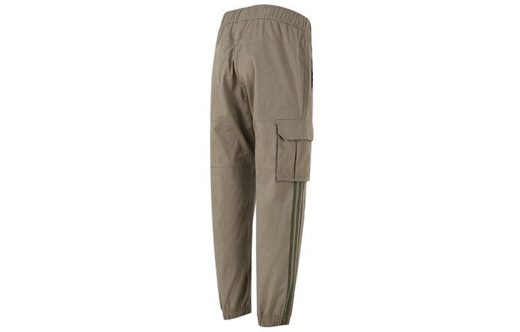 Men's adidas neo Sw Wvn Tp Side Pocket Casual Joggers/Pants/Trousers Olive Green H45172 - 2
