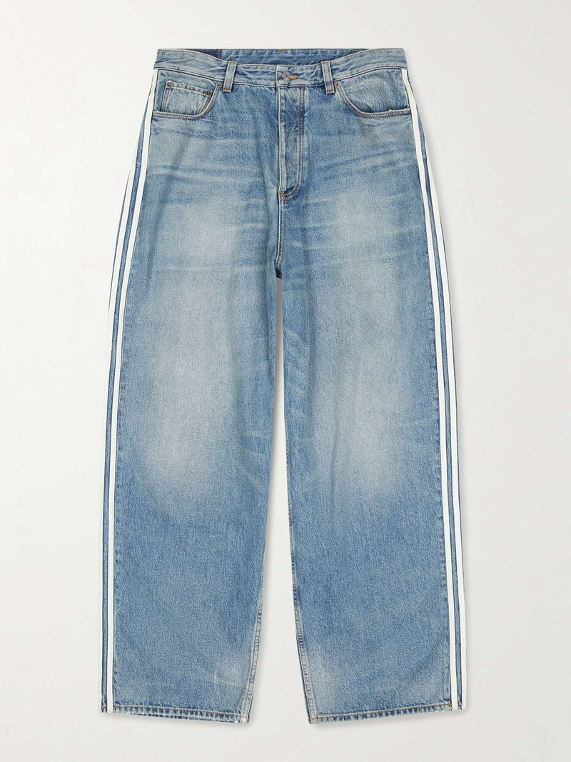+ adidas Straight-Leg Striped Jeans - 1