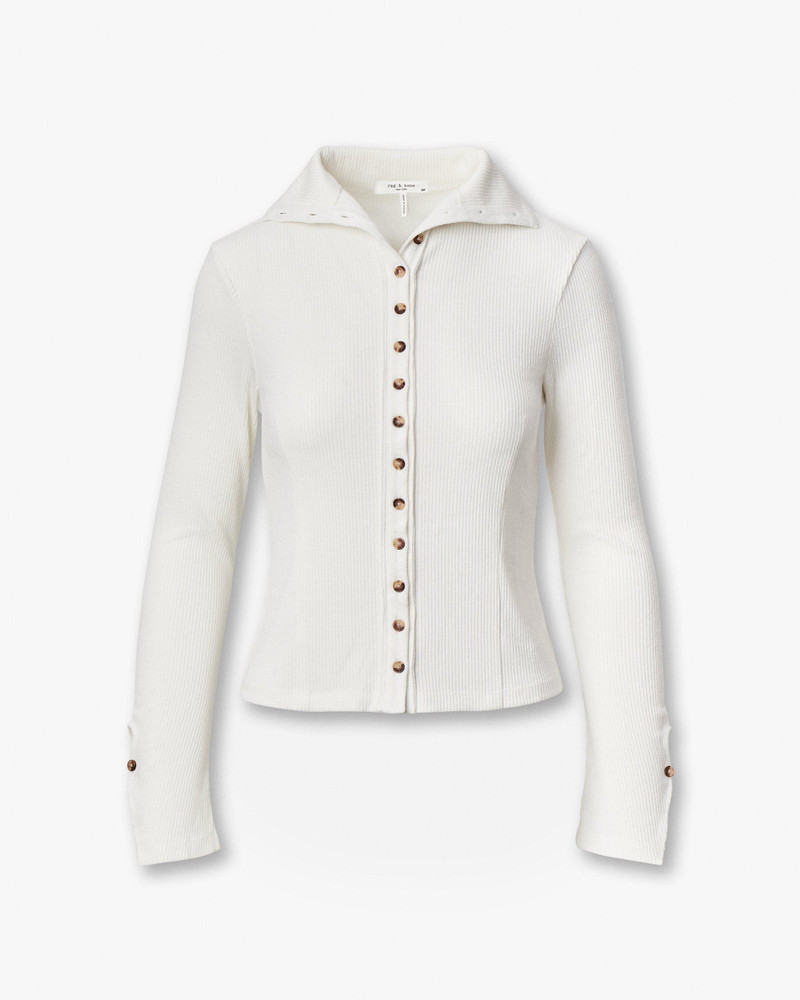 The Knit Ribbed Buttoned Cardigan 1