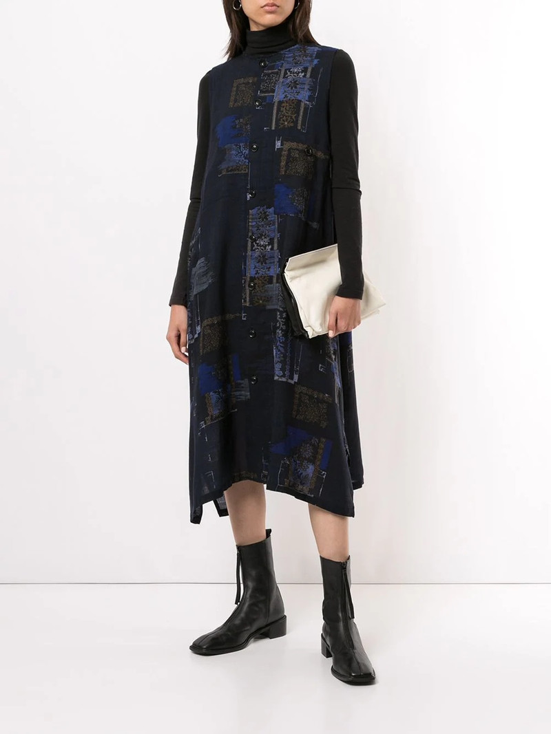 Y's abstract print knitted dress outlook