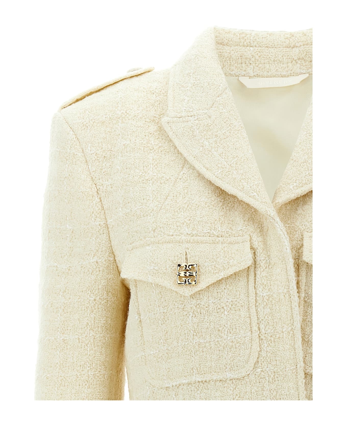 ジャケット GIVENCHY FW24 MILITARY CROPPED JACKET (BW30JK 15MC150) Givenchy Black Wool Cropped Military Jacket S Givenchy | TLC