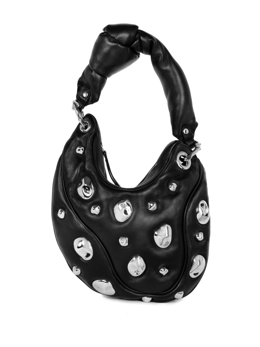 chrome-detail shoulder bag - 4