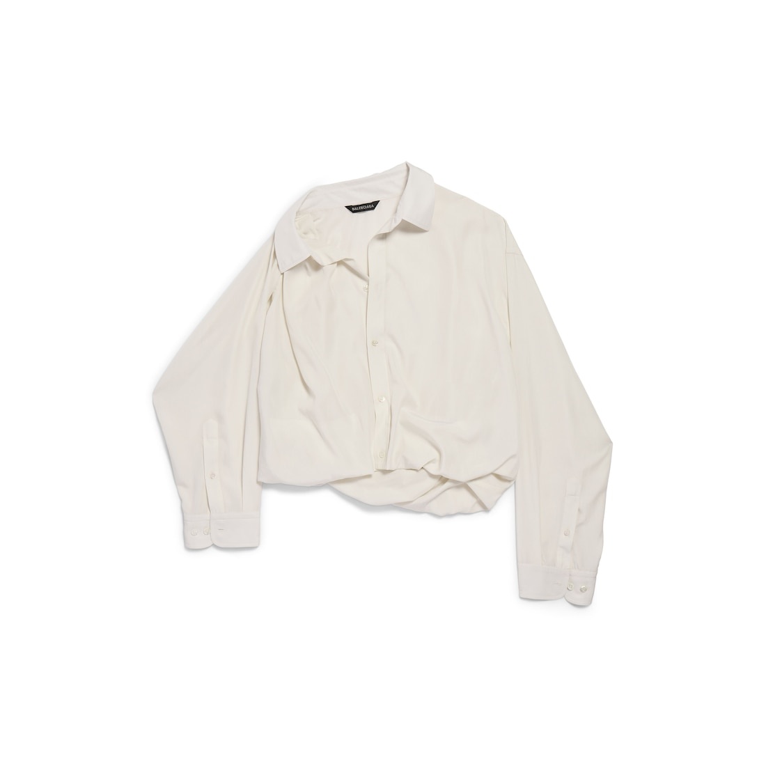 Women's One Shoulder Shirt in Dirty White - 1