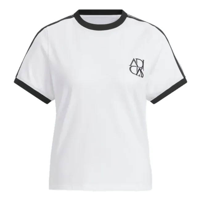 (WMNS) adidas Dance T-Shirt 'White Black' JY7627 - 1