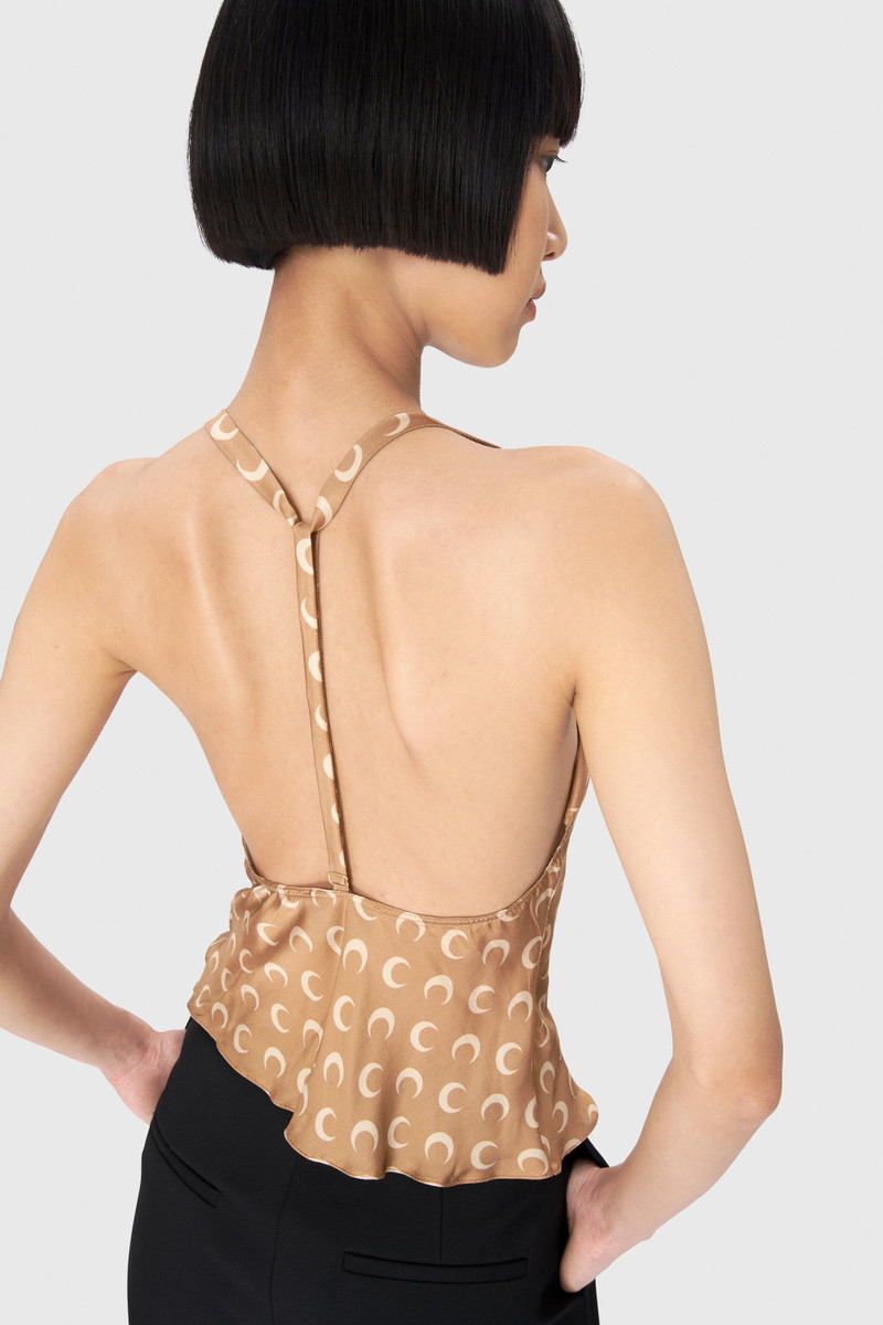 Marine Serre Moon Satin Strap Top outlook
