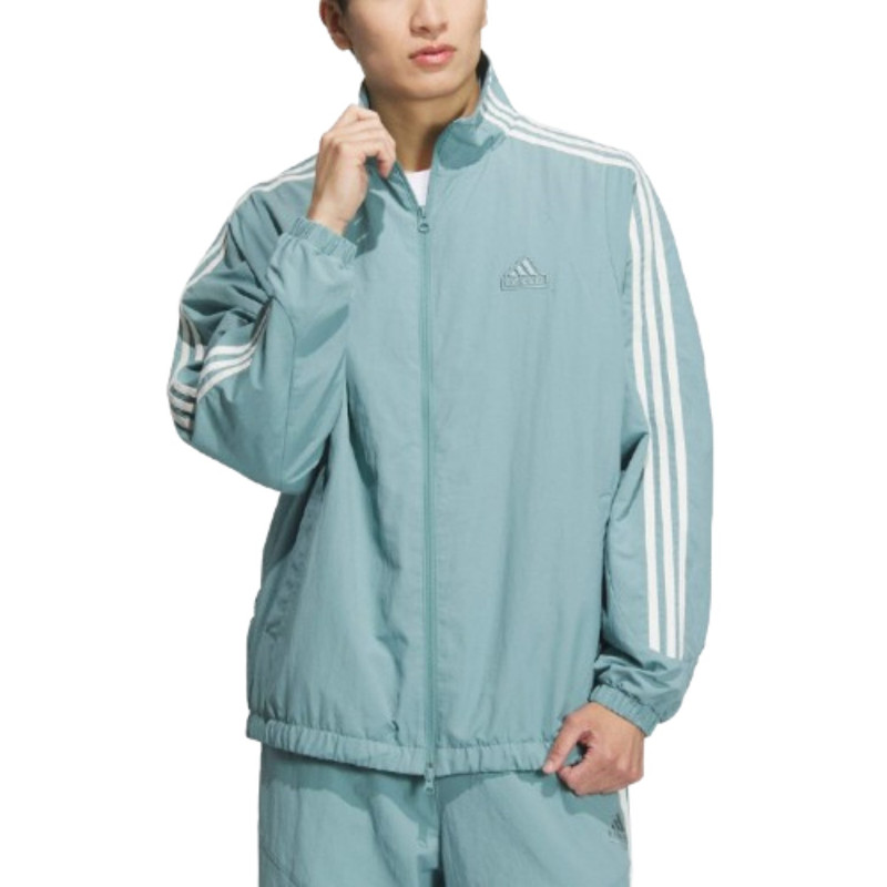adidas adidas 3-Stripes Woven TrackJacket 'Blue White' JI6648 outlook
