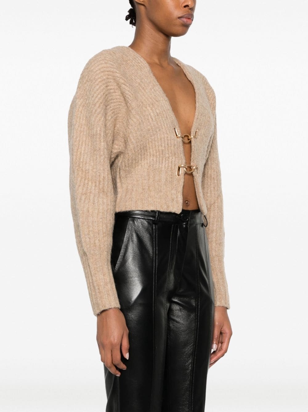 Casella ribbed-knit cropped cardigan - 3
