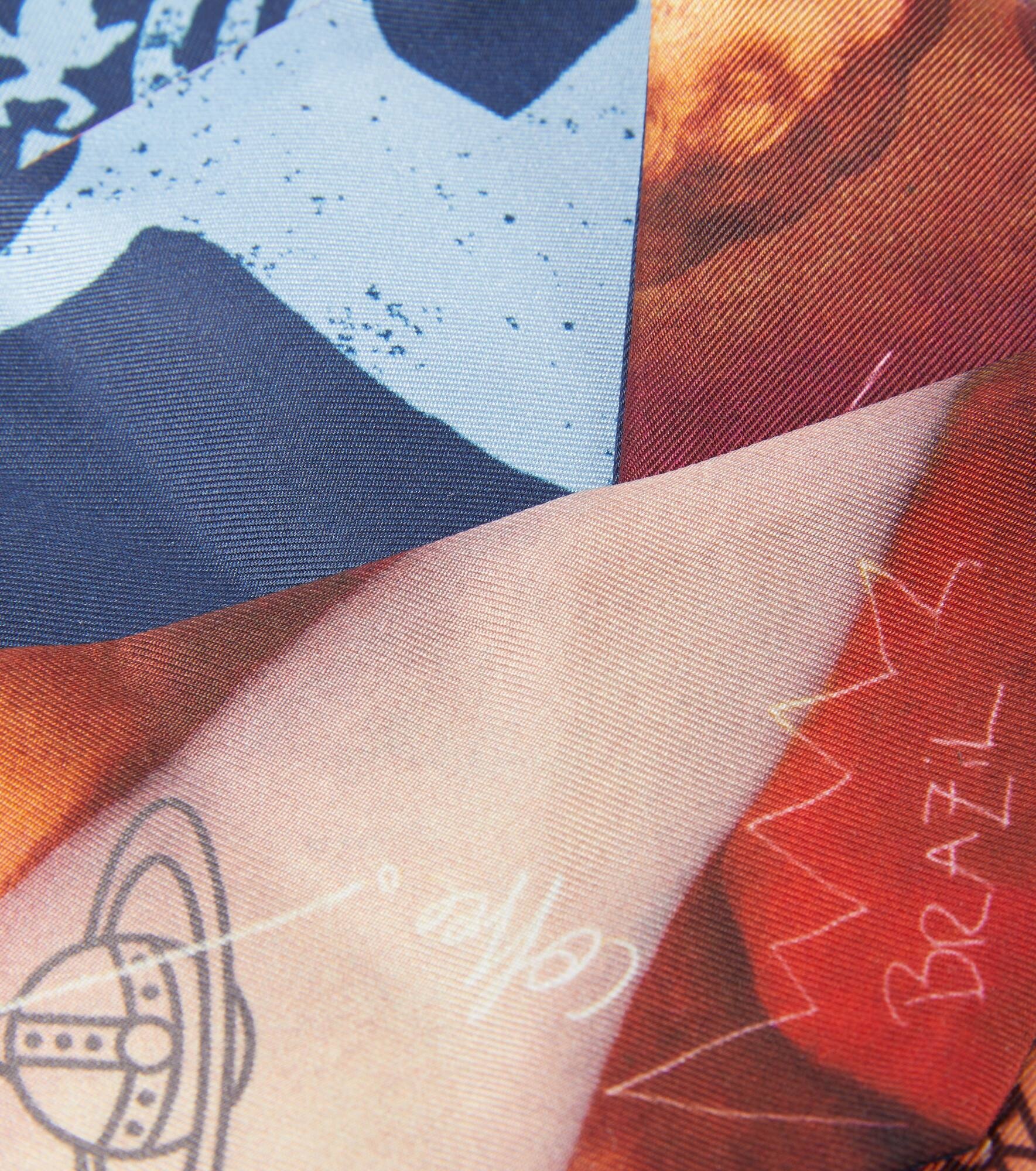 Printed silk twill scarf - 4