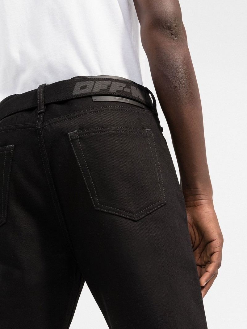 Indust belted slim-fit jeans 5