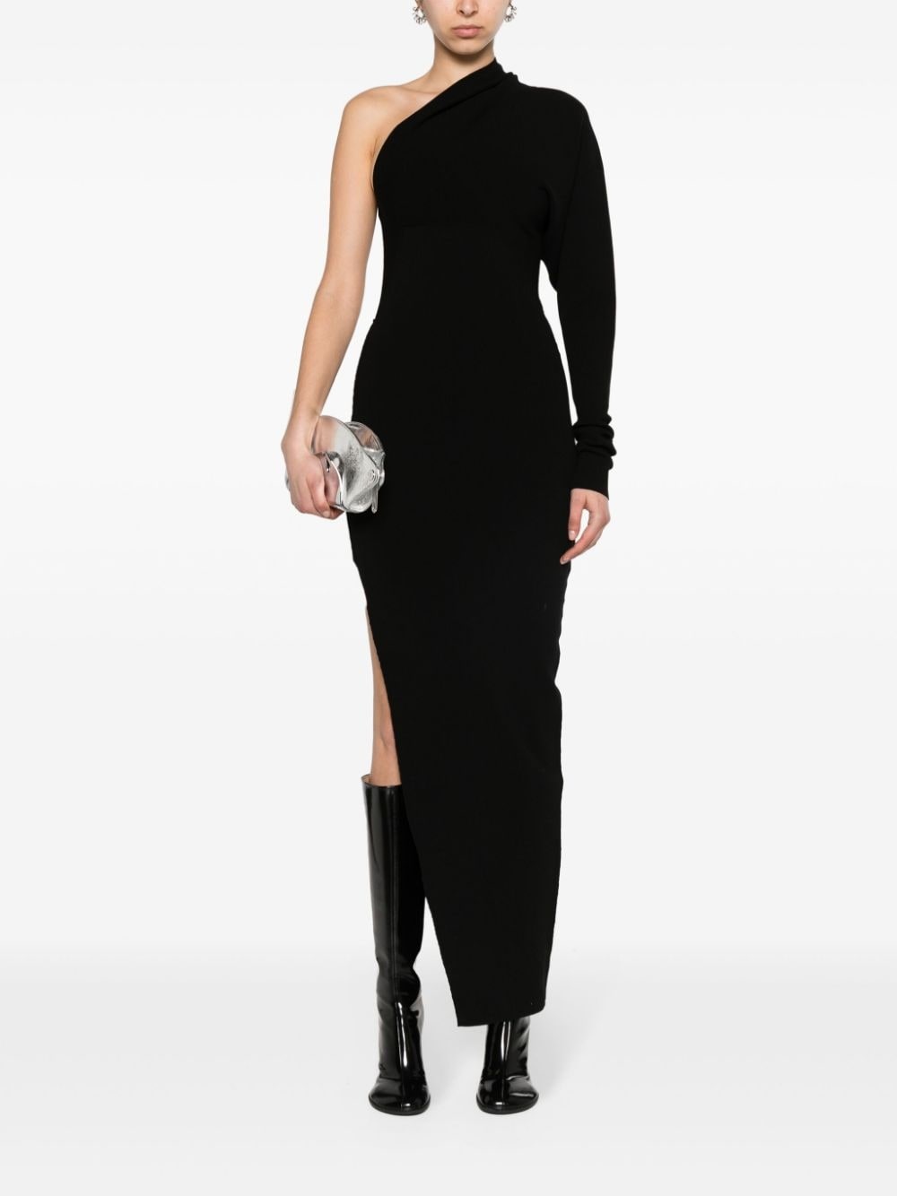 one-shoulder column maxi dress - 2